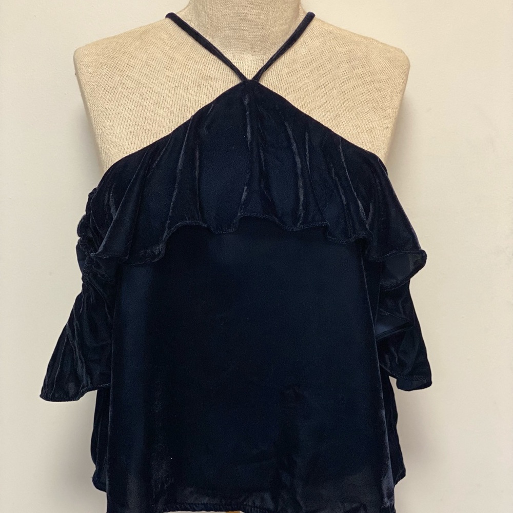 Aeropostale Velvet shoulder top M